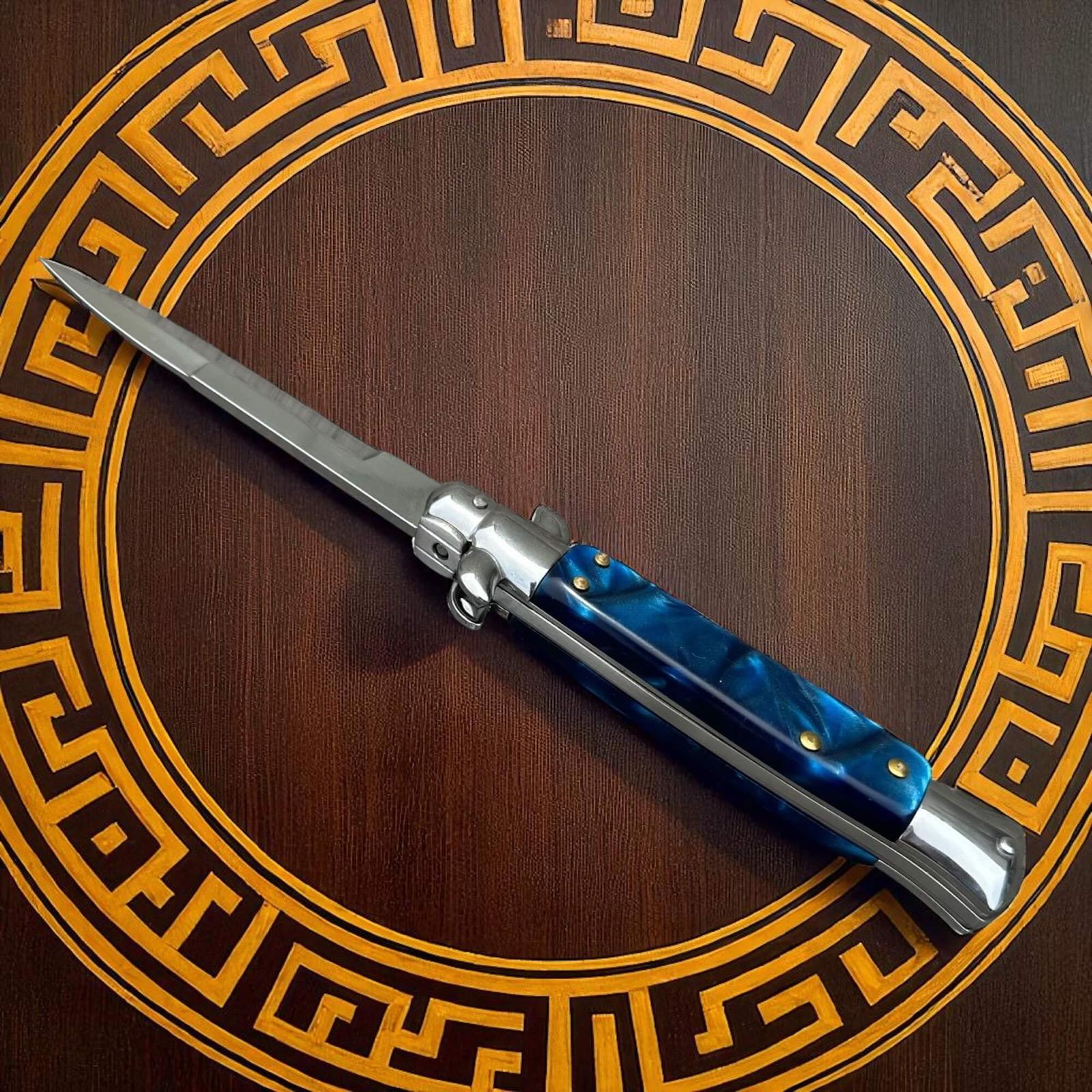 Couteau de poche ouverture automatique une idée cadeau pour homme exceptionnel signé Schlass