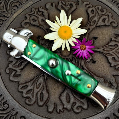 Couteau de poche automatique à cran d'arrêt Schlass éjection rapide sécurité optimale un cadeau pour homme idéal 