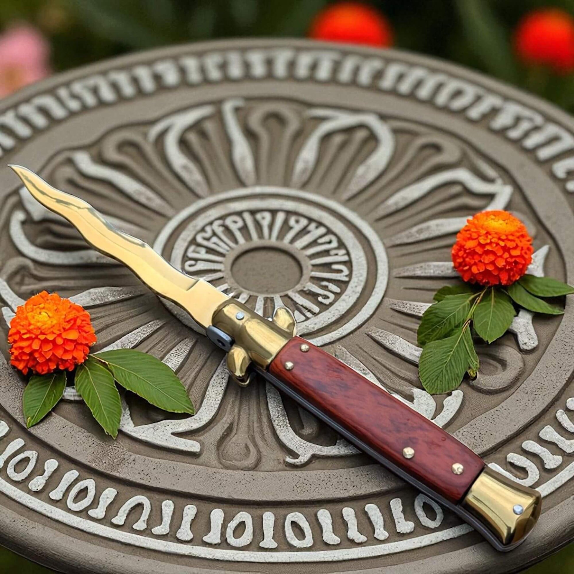 Couteau automatique Schlass idée cadeau anniversaire pour homme couteau de survie randonnée 