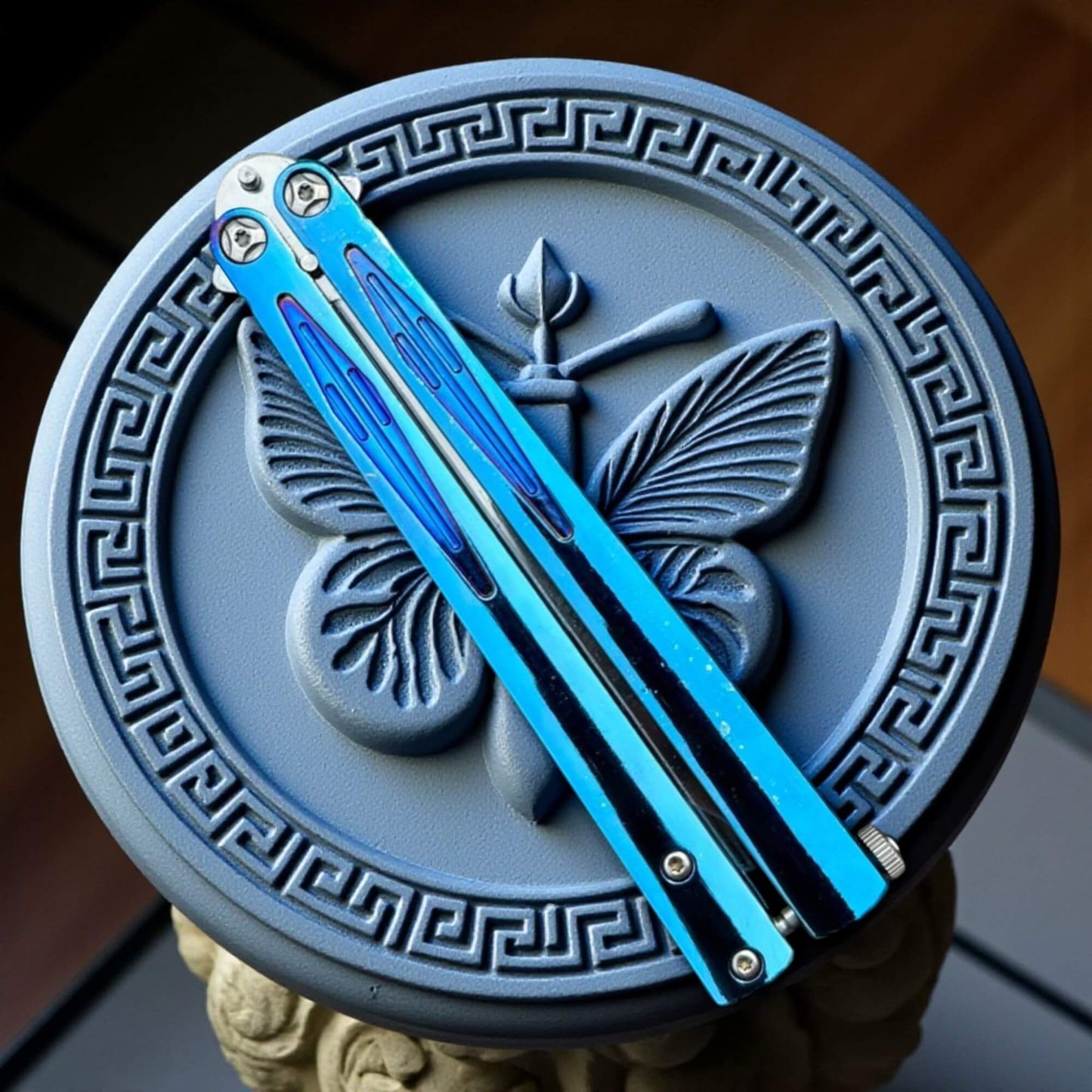 Couteau de poche papillon véritable pour défense, tricks, survie