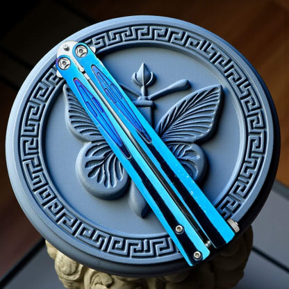 Couteau de poche papillon véritable pour défense, tricks, survie