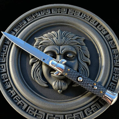 SCHLASS - Couteau de poche automatique cran d'arrêt style Carbone - SCHLASS